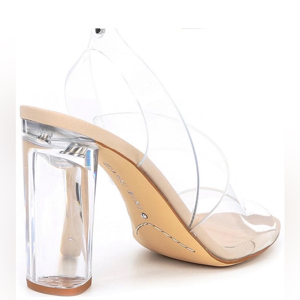 NEW Gianni Bini Ahrley Clear Vinyl Ankle Strap Strappy Sandals NWT - Picture 3 of 12